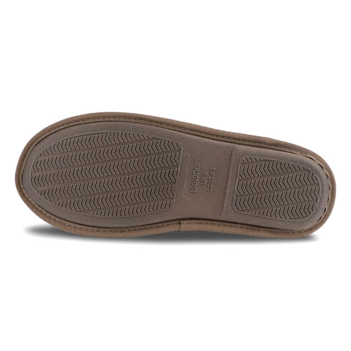 Isotoner® Mens Real Suede Mule With Water Repellency  Sand Extra Image 5